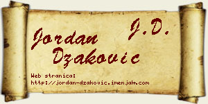 Jordan Džaković vizit kartica